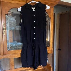 Linen Umgee Black Romper